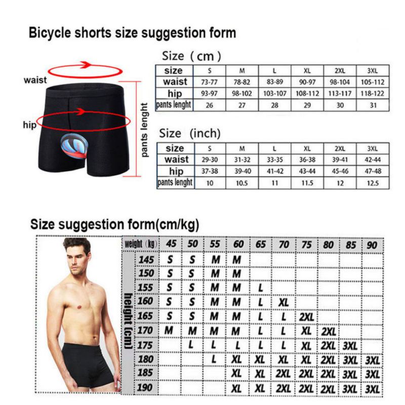 Cykelundertøj mtb cykelshorts kvinder mænd 3d silikone 100%  lycra stødsikkercykel sadel polstret undertøj