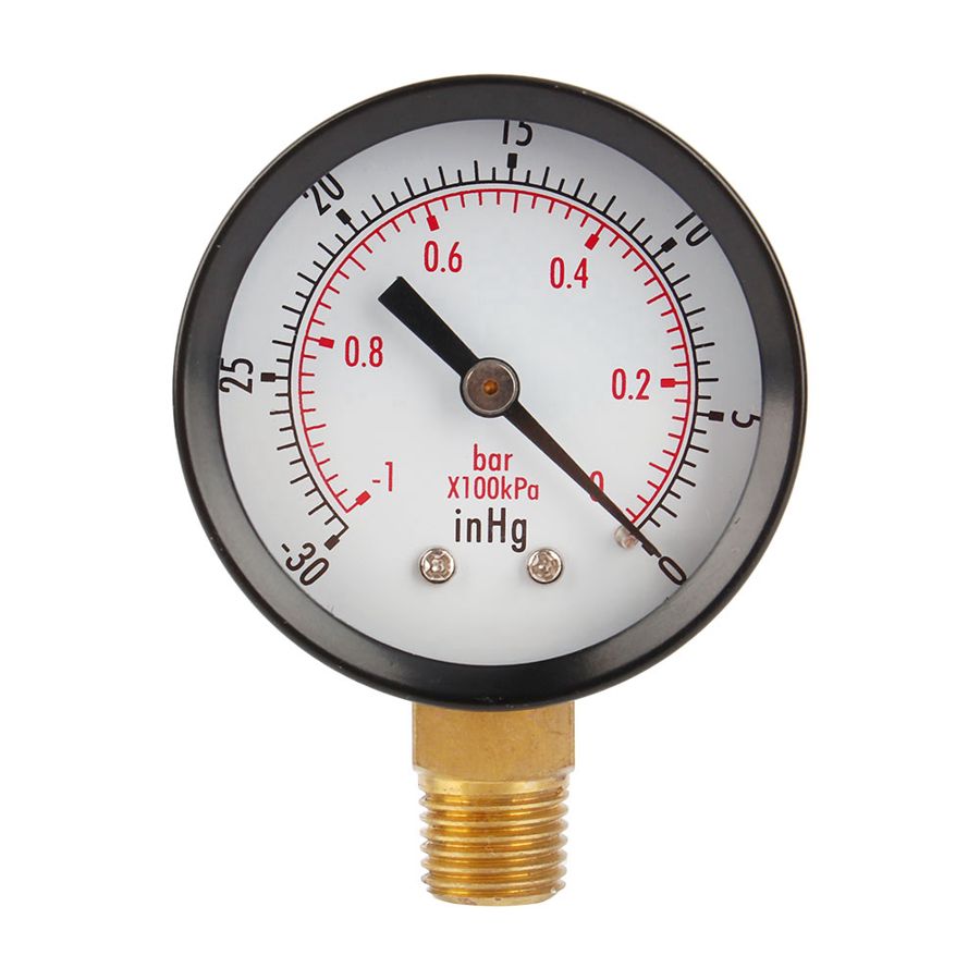 1/4 inch NPT Vacuum Manometer Mini Dial Air Vacuum Pressure Gauge Meter Stable Performance Pressure Gage Double Scale