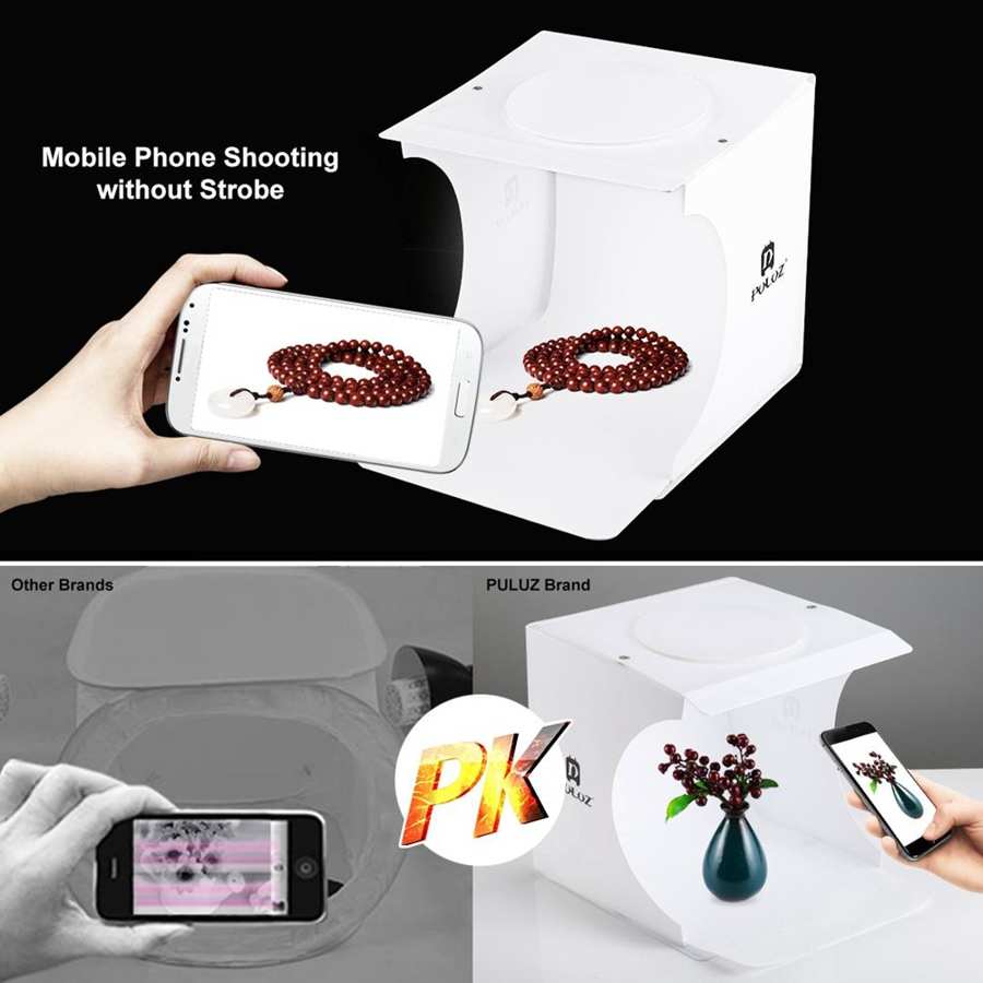 Puluz draagbare opvouwbare mini studio fotografie lichtbak tent kit met 6 kleuren achtergronden lichtkamer box mini fotografie box