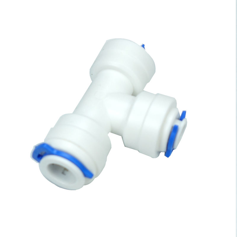 Gelijk Of Verminderen T Snelkoppeling Tee Fitting RO Waterzuiveraar Omgekeerde Osmose Aquarium System Connector Montage