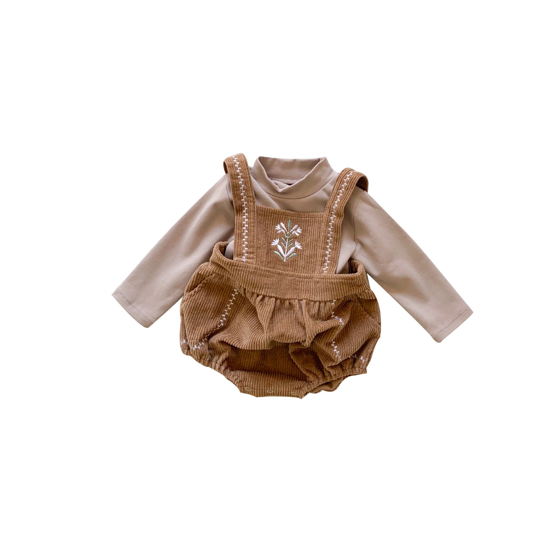 Korean One-piece Spring Kids Playsuit Cute Baby Girl Embroidered Overalls Suit Toddler Jumpsuit Overalls for Kids
