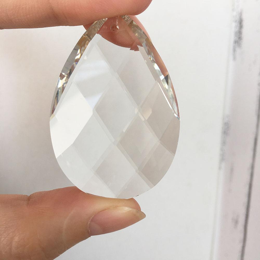3 kpl /pk 50mm kirkasta kristalliprismaa kattokruunu kristalliriipukset osat riippuvat riippuvalaisimet prismat auringonsieppaaja kotiin, puusisustus