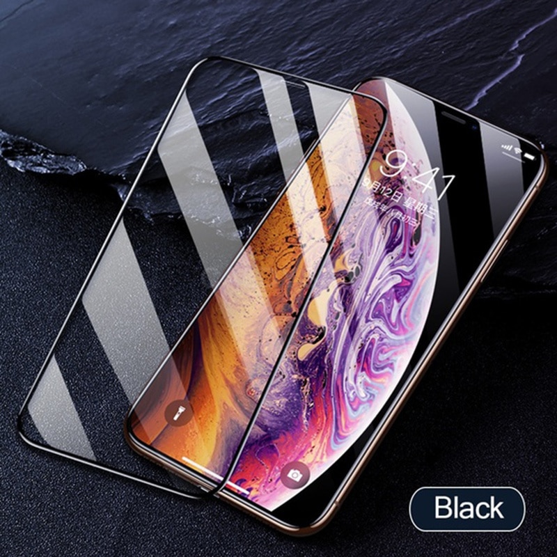 20D borde curvo cubierta completa de vidrio Protector para iphone 7 8 6 6S Plus Protector de pantalla templado para iphone X XR XS Max película de vidrio