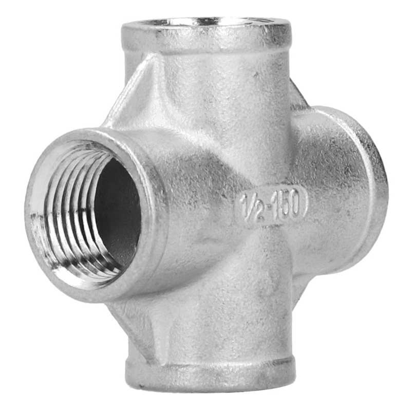 Facile À Installer 4 ‑Way Connecteur Connecteur de Tuyau 1/2In Fil Résistant À L'abrasion 4 ‑Way Joint pour Domestique