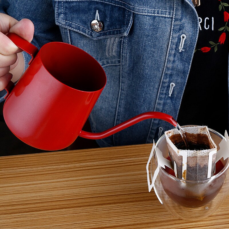 Handheld Stainless Steel Teapot Drip Coffee Pot Non-stick Drip Long Spout Kettle Cup Home Kitchen Tea Tools 250ml/350ml #2