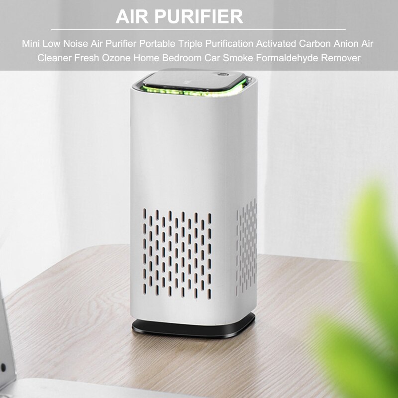 Mini Car Air Purifier Anion Triple Purification Activated Carbon Air Cleaner Fresh Home Bedroom Smoke Formaldehyde Remover