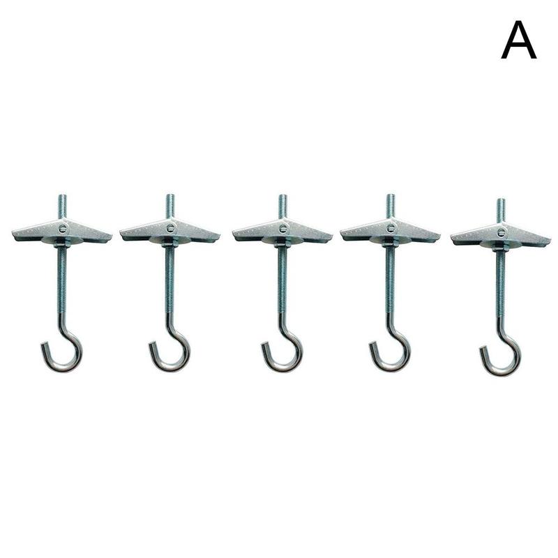 Carbon Steel Plasterboard Ceiling Wall Spring Toggle Bolts Hook Hanger Threaded Spring Hooks With Toggle 5/10pcs m4x90 Bolt P9S9: A