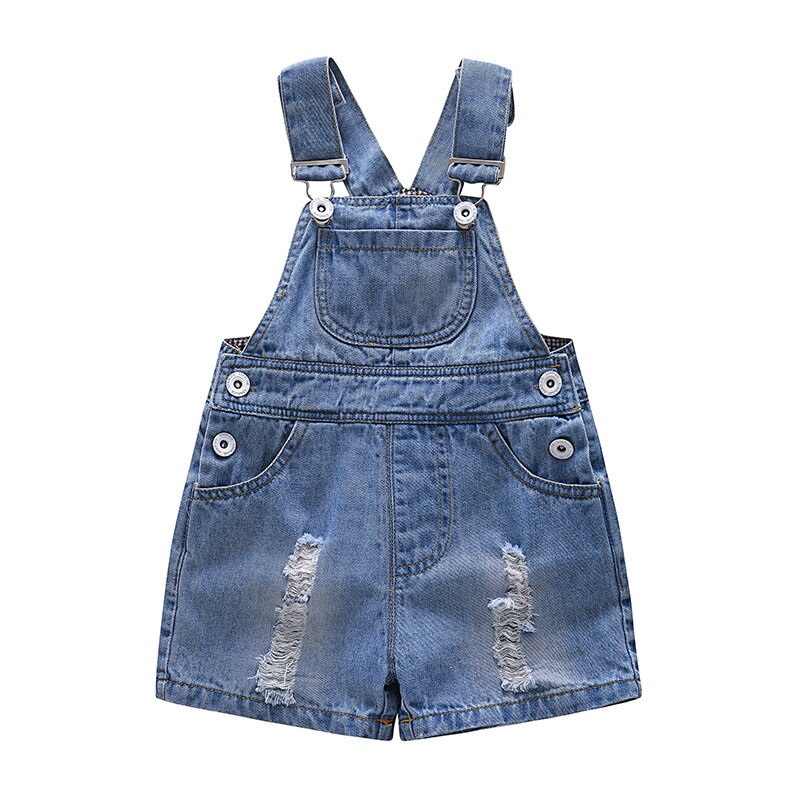 Monos de mezclilla para niños de 6 a 24 meses, ropa informal de verano para niños pequeños, pantalones cortos con tirantes, Mono para bebés, DQ334