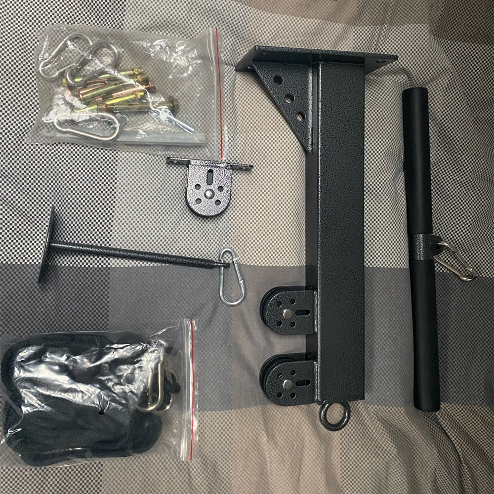 Fitness DIY Pulley Cable Machine Blaster Trainer With Pulley Attachments Biceps Triceps Workout Forearm Pull Rope Wrist Roller