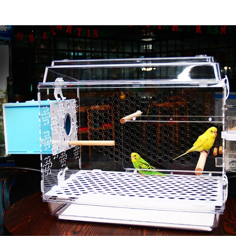 Parrot Breeding Wood Box Nest Box Bird Nest Insulation Products Tiger Skin Peony Small Bird Hatching Box Bird Supplies Aviary