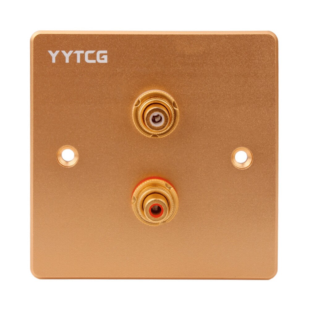 2 Digits 4 Digits RCA Connector Audio Panel RCA Jack Wall Plug Socket Panel Audio Panel RCA Female Banana Terminal Connector: RCA Gold 2 Digits / 1pcs