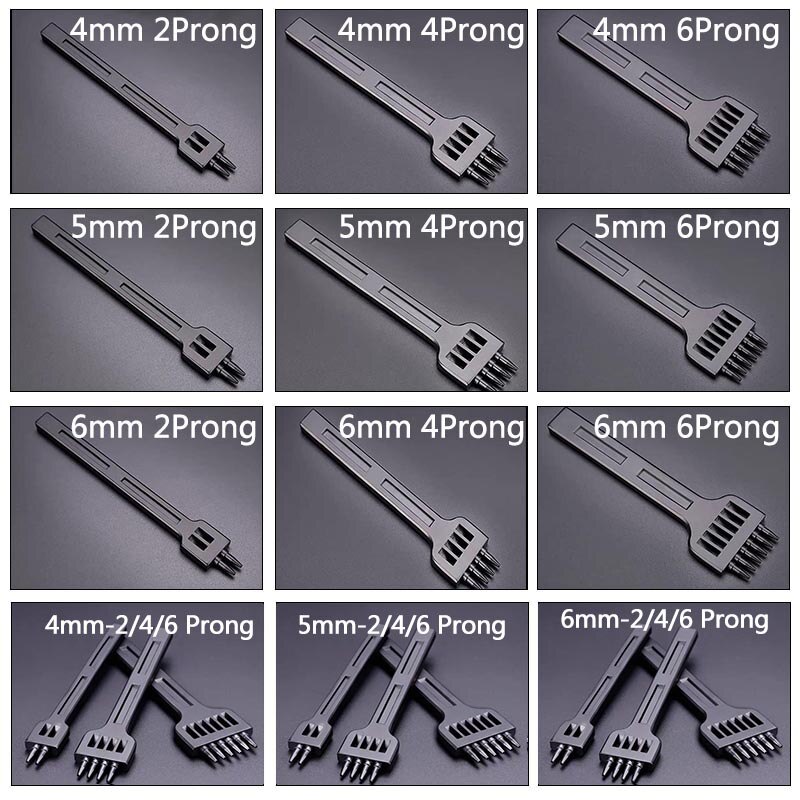 DIY leather tool alloy steel row punch leather punch round punch diamond cut punch hand stitch threading punching