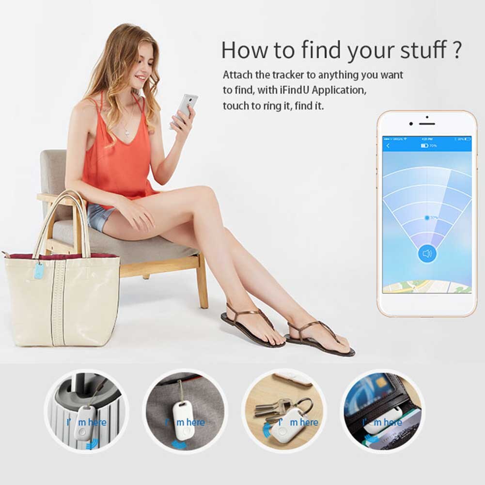 S6 Smart Key Finder Smart Tracker Bluetooth Tracker Draagbare Bagage Portemonnee Sleutel Tracking Apparaat Compatibel Voor IOS9.0/Android9.0