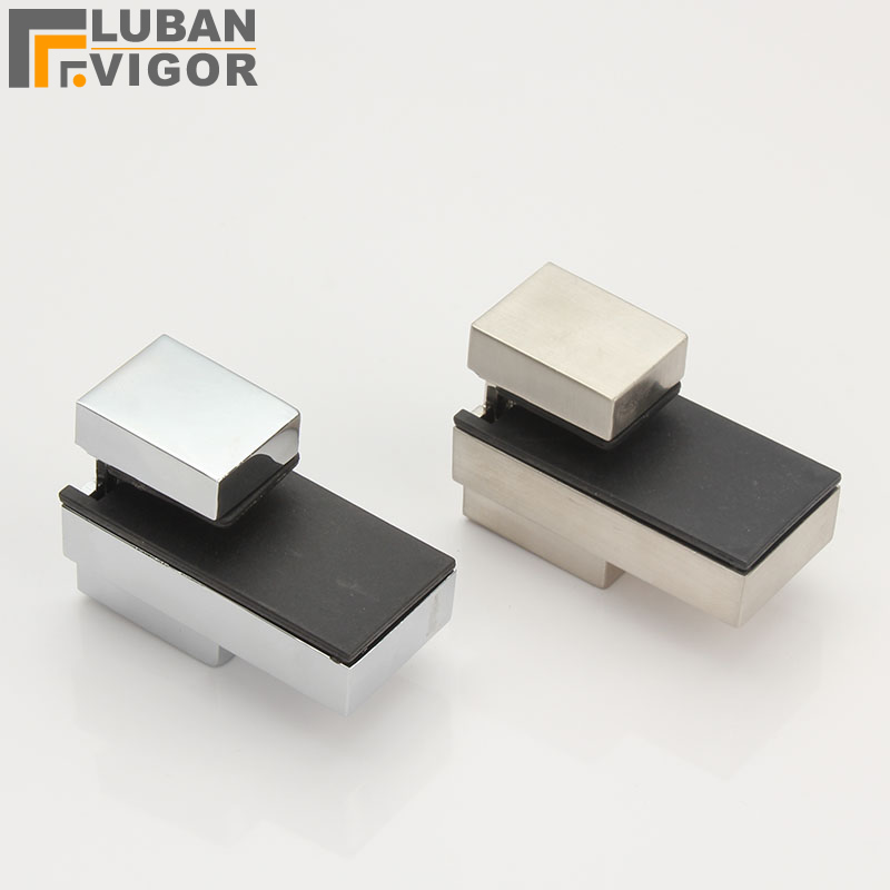 High load adjustable glass/wood shelf support clip/clamp,Brushed or mirror surface ,thickness: 3-16MM Glass Hardware