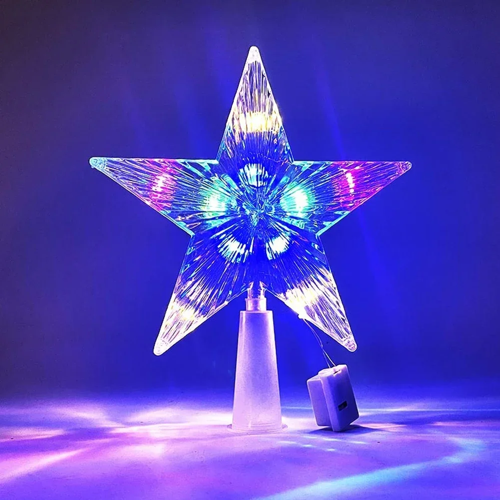 15 cm Weihnachtsbaum Top Stern Licht LED Leuchtende Stern Lampe Weihnachten Baum Dekoration Hause Weihnachten Party Liefert Navidad Noel: Licht Grün