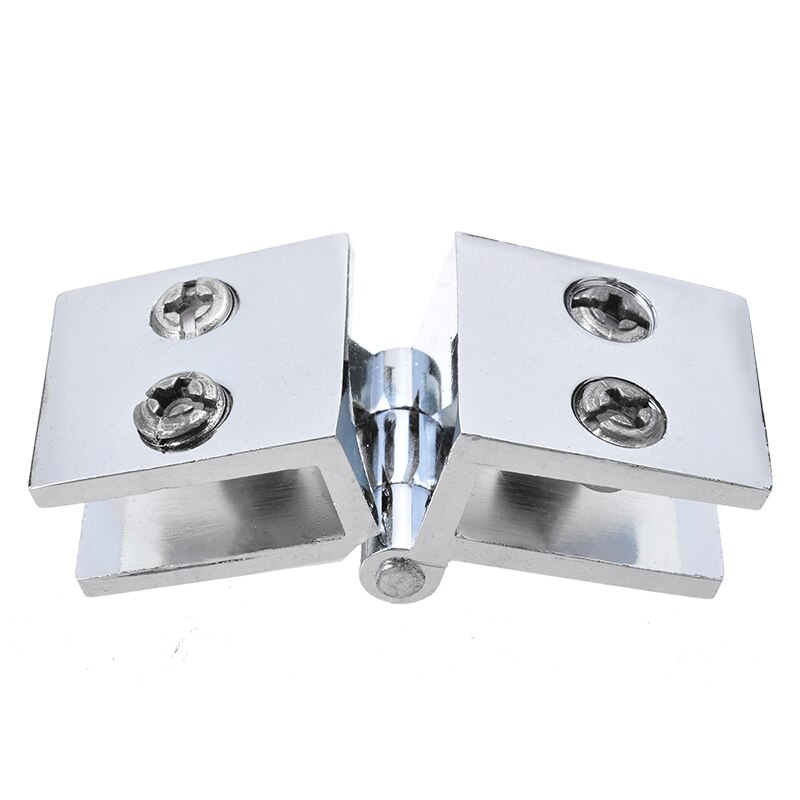 2.5mm Cabinet Door Hinge Glass Clips Clamp Single Double Action 180 Degree Glass Door Hinge for Furniture Hardware Showcase