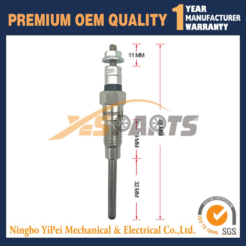 Glow Plug Heater For Kubota 16415-65512 16415-65510 V3300 V3600 V3800