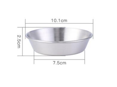 Wilona Frieten Saus Ketchup En Zwarte Peper Mosterd Saus Schotel Koreaanse 304 Rvs Kleine Kom Keuken Accessoires: 3(silver 10.5cm)