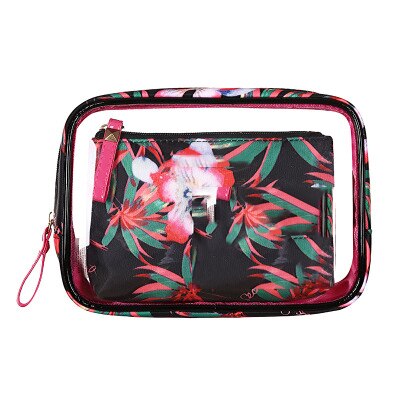 Handbg Bag The Portable PVC Cosmetic Bag 3-piece Set outdoor Travel Bag Waterproof Wash Bag Transparent Storage Bag: 2