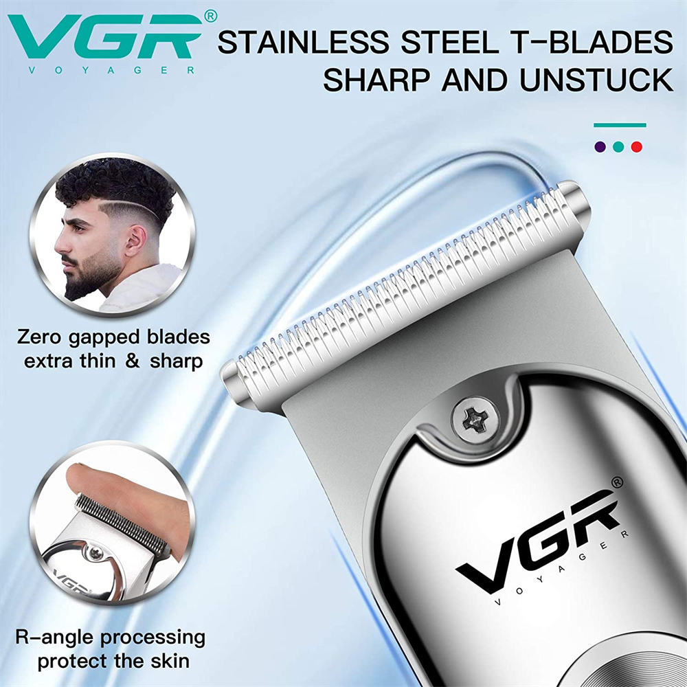 Stijl Tondeuse Graveren Metalen Elektrische Tondeuse Roestvrijstalen Lemmet Tondeuse Clippers Usb Oplaadbare V-071