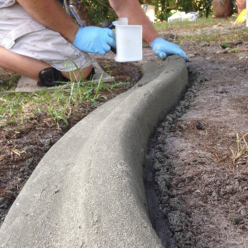 DIY Plastering Trowel Concrete Trowel Handle Edger Model Concrete Trowel Garden Yard Curb Tool Skimming Tile Flooring Grout Plas