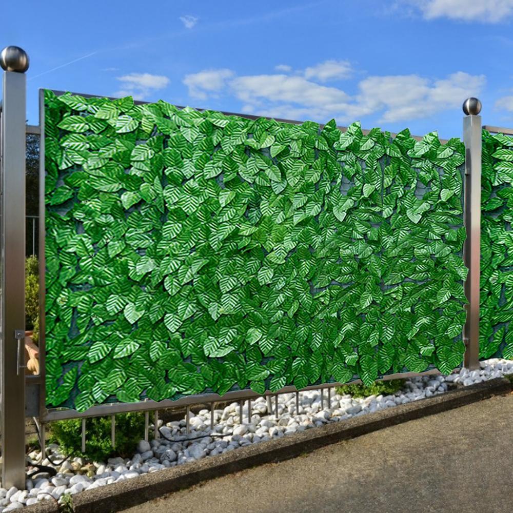 Kunstigt blad haven hegn screening rulle uv fade beskyttet privatliv kunstigt hegn væg landskabspleje vedbend have hegn panel