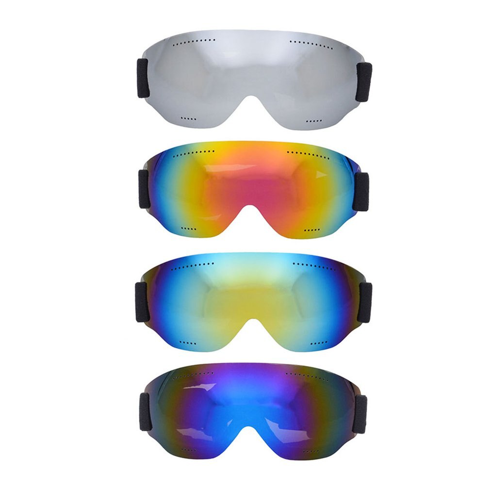 Universal Single Layer Ski Goggles Big Spherical Snow Goggles Mountaineering Windproof Glasses For Adults And Children