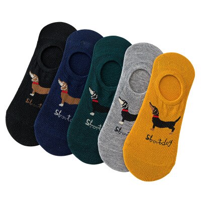 10 pieces = 5 pairs/lot Women&#39;s Invisible Socks Summer Cute Harajuku Animal Sock Cat Bear Rabbit Funny Low Cut Ankle Happy Socks: 19
