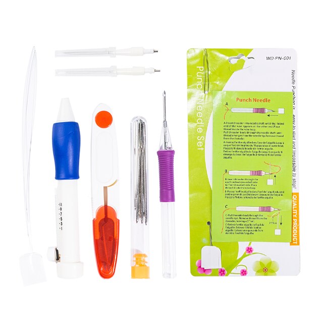 Magic Embroidery Pen Punch Needle Kit Craft Embroidery Threads Cross Stitch DIY Knitting Sewing Accessory Tools Hoop Handmade: CXTZ-AC179