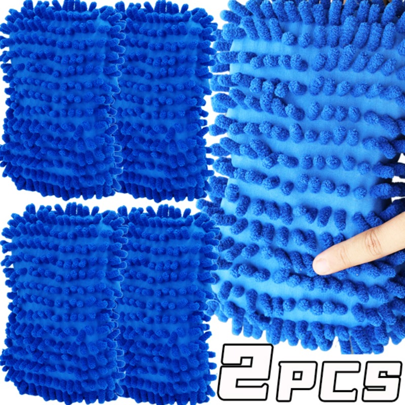 Esponja de limpeza azul para lavagem de carro, escova de lavagem, ferramenta de limpeza, polimento de microfibra, sem arranhões, lavagem de pisos de carros