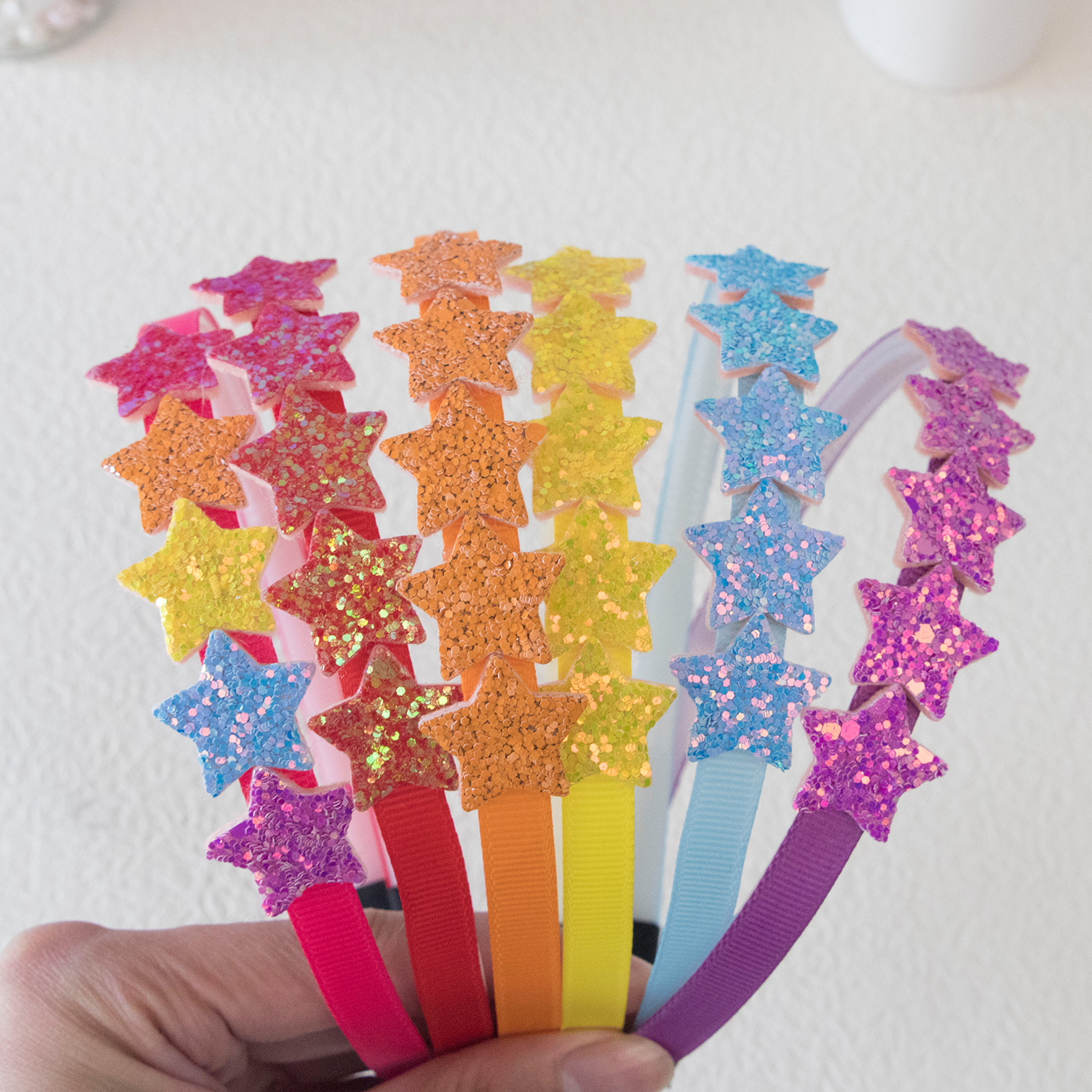 1 diademas bonitas con forma de estrella brillante para niñas, diademas con forma de estrella brillante, accesorios para el cabello para niños