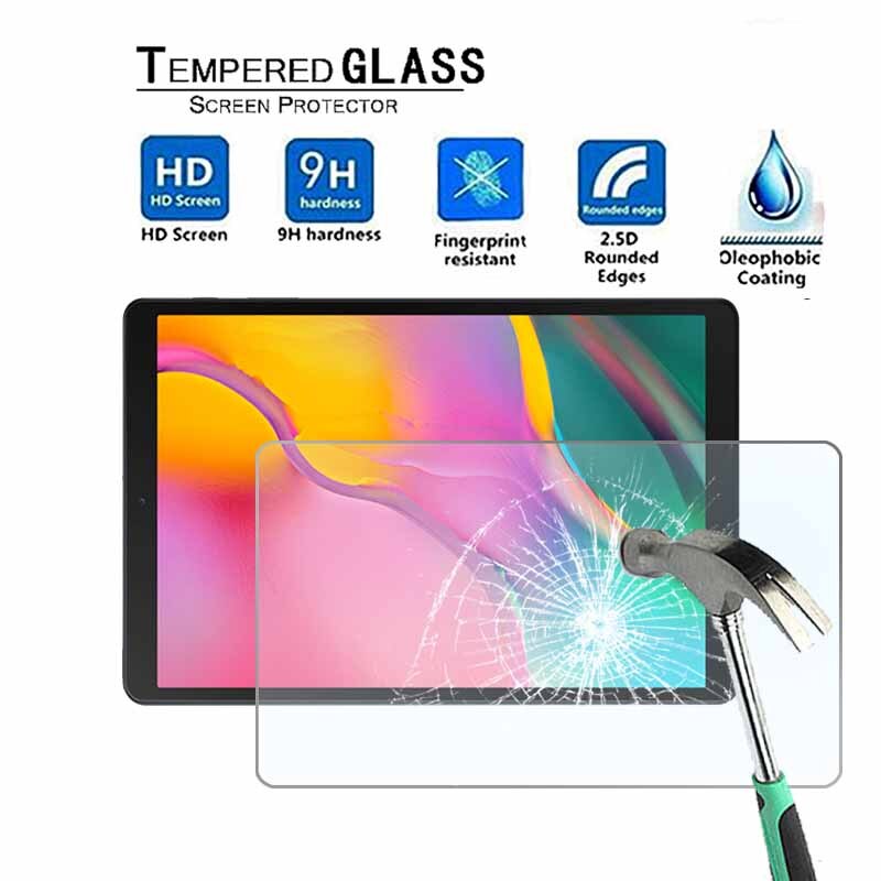 For Samsung Galaxy Tab A7 Tab A 8.0 10.1 10.5/Tab S4 S5E S6 S6 Lite/Tab S7/Tab E 9.6 - Tempered Glass Screen Protector Cover: Tab A 10.1 T510 T515