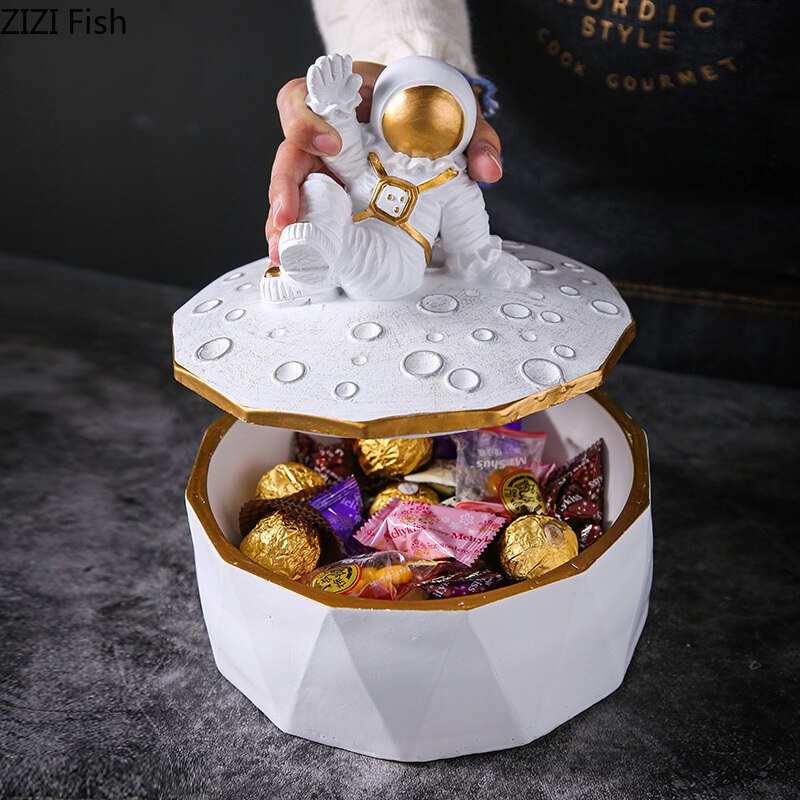 Astronaute décoratif lune stockage ornements Fruit bol dîner Table décor de bureau cosmonaute organisateur bols décoration de la maison