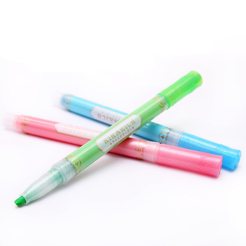 Bolígrafo de perlas brillantes de Japón Zebra KIRARICH, juego de 3/5 colores, WKS18 resaltador de Color, papelería para estudiantes