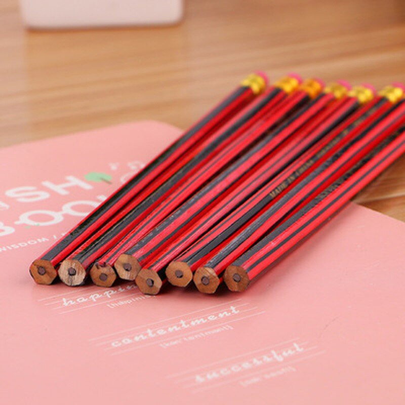 4pcs/set Stationery Kids Pencil with Eraser Wooden Pencils Set Pencils for School Student Pen Pencil for Drawing Children