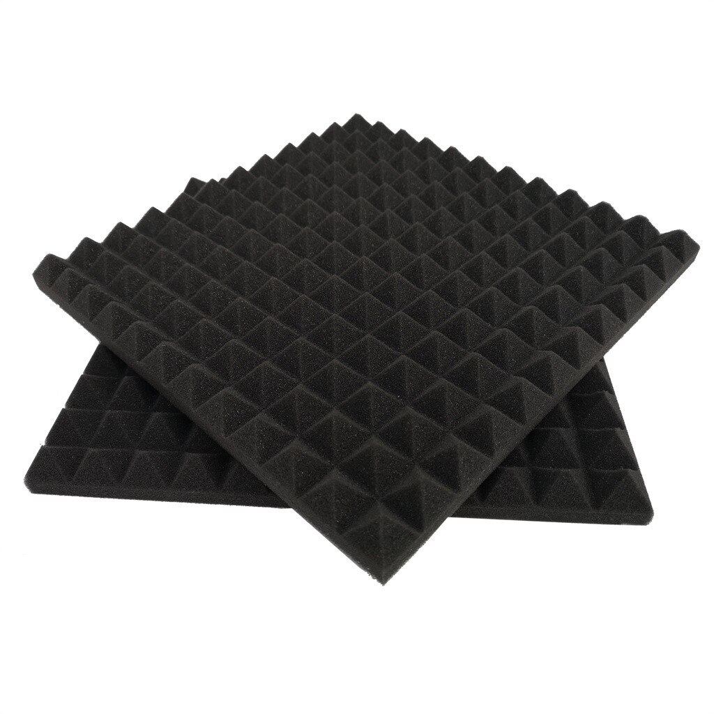 1Pc Akoestische Schuim Panel Geluid Stop Absorptie Spons Studio Ktv Geluiddichte Kamer Noise Barrier, Geluidsisolatie Boord, schuim: Black 