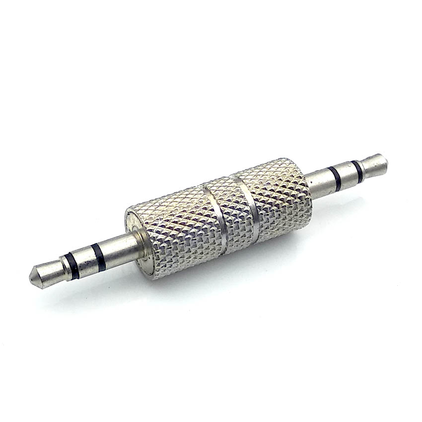 1PCS 3.5mm Stereo Male Plug naar Male Plug Audio Adapter 3.5 Jack Hoofdtelefoon Koppeling Converter Professionele Connector