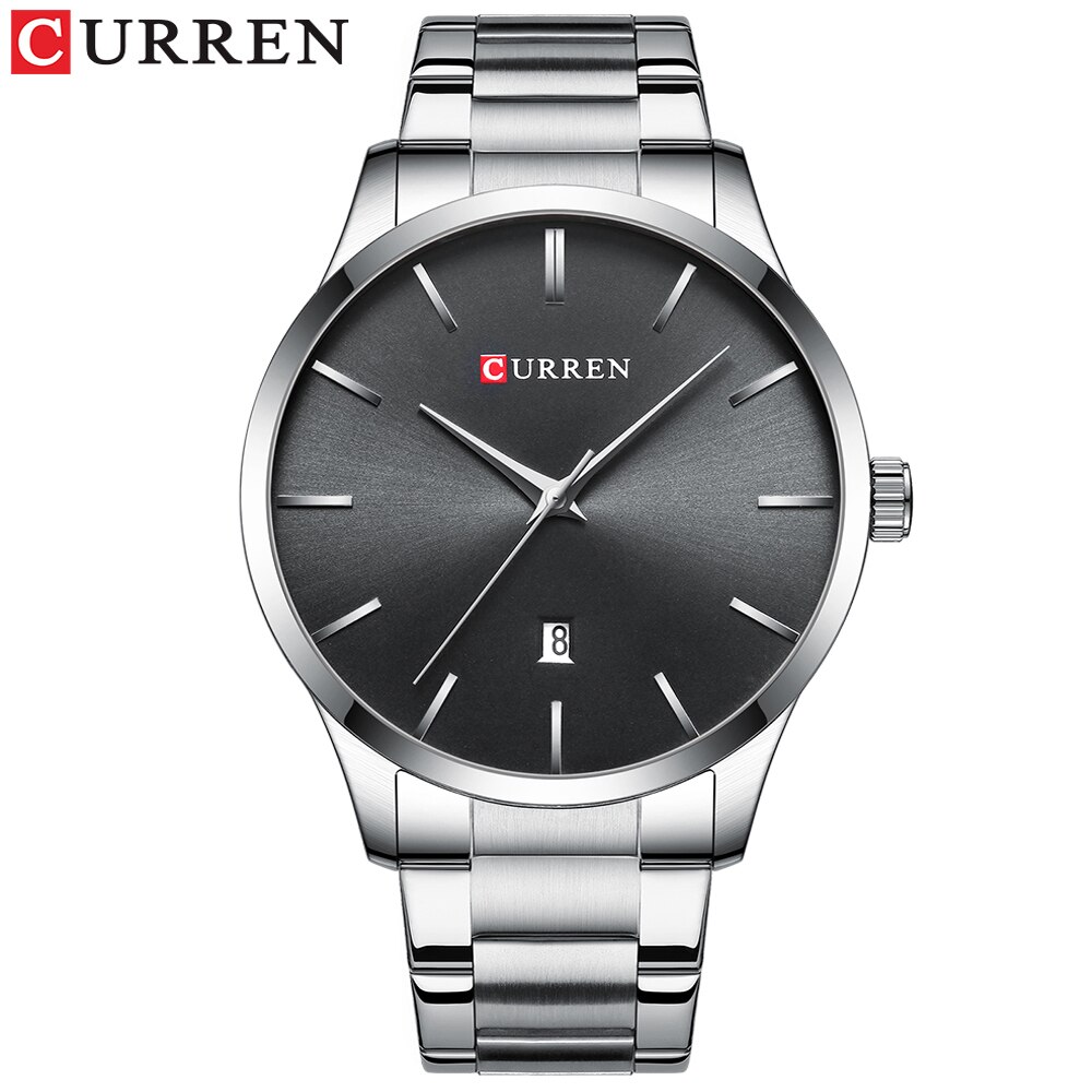 Classic Eenvoudige Quartz Horloge Met Datum Luxe Horloges Heren Horloge Rvs Klok Mannelijke Reloj Hombres