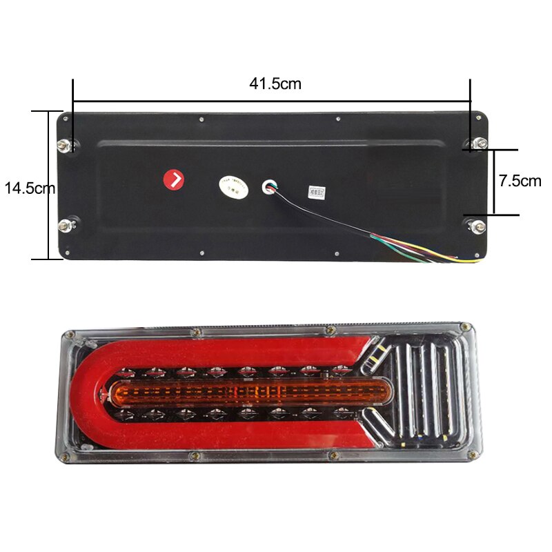 24v vattentäta led bakre bakre bakre bakre indikatorlampa lastbil trailer husvagn husvagn lampa: 41cm