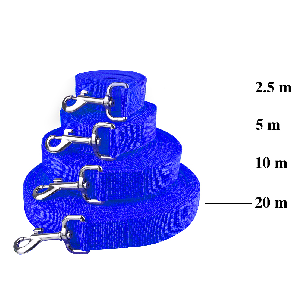 Correa de nailon para perro, correa grande para cachorros, entrenamiento de rastreo, cuerda de obediencia, correa de línea larga para pastor alemán, 5m, 10m, 20m