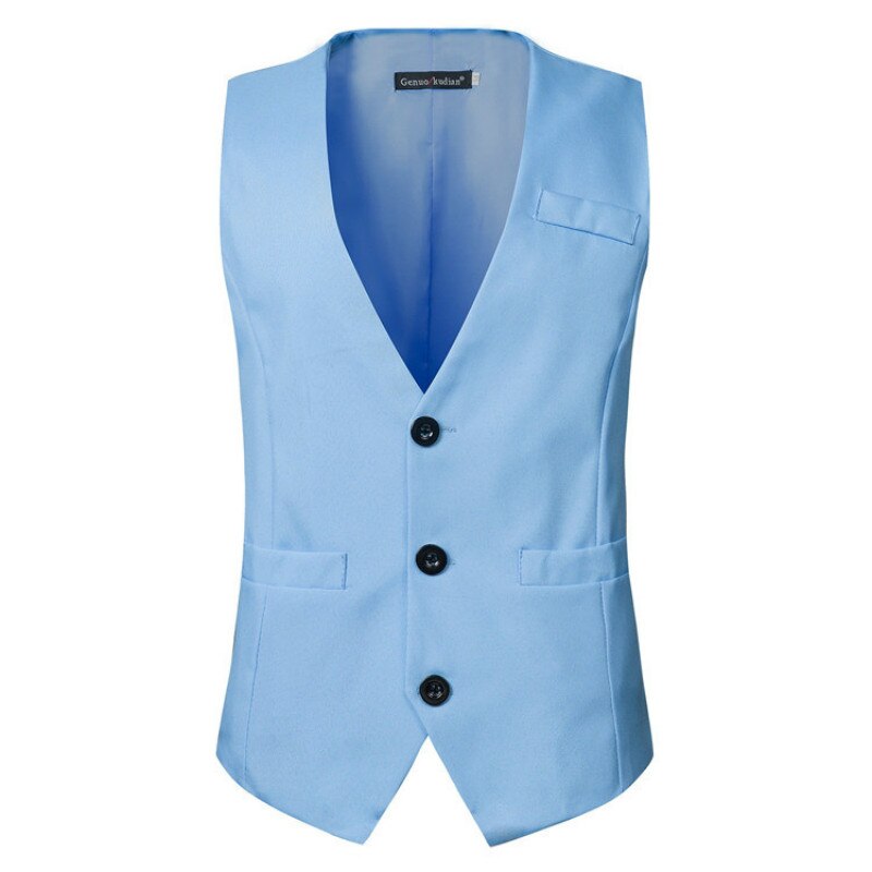 Klassieke britse geruite vest, heren, zakenman, formeel pak, blazers, jas voor formele gelegenheden, bruiloft, casual vesten: Blauw / Xxxl