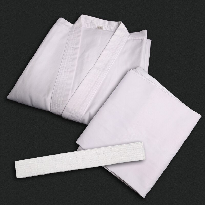 De cuello blanco Karate uniforme de Dobok niños adultos transpirable Taekwondo WTF aprobado tela Jodo ropa dobok sets de kimono
