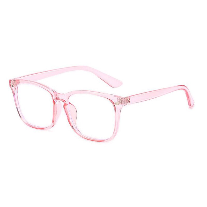 Rbenn blauw licht blokkerende computerbril, vierkante nerdbril, montuur, anti-oogvermoeidheid, hoofdpijn, computerleesbril  uv400: Roze