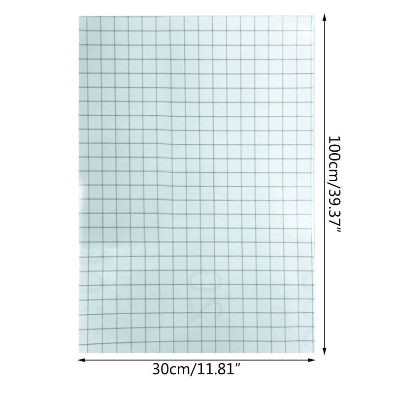 30x100cm DIY Clear Vinyl Transfer Paper Application Tape Roll Alignment Grid for Car Silhouette Window Decal Sticker