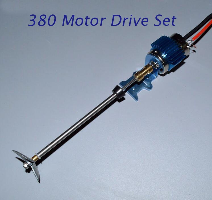 1 Set 380 RC Boat Motor+Shaft+Positve Metal Screw Spare Part For DIY RC Electric Boat Model Speedboat