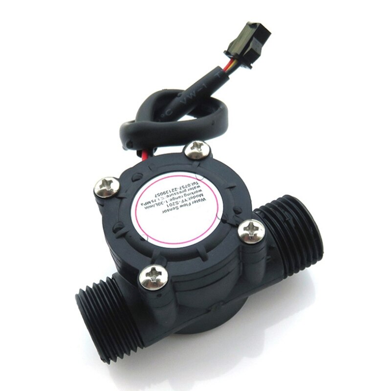 DC5-18V Water Flow Sensor Flowmeter Hall Flow Sensor Water Control Liquid Flow 1-30L/Min 2.0MPa Sensor Switch
