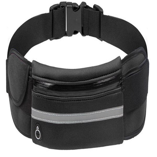 Proworks Running Belt Gym Taille Pouch Lopers Bum Bag Jogging Telefoon Houder Dames Taille Packs: Black