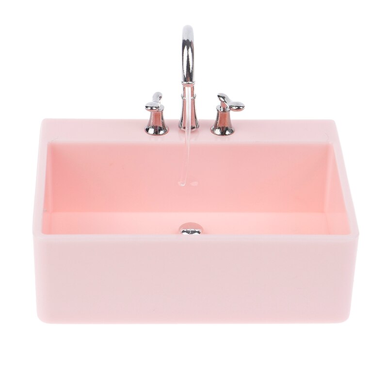 1:6 Doll House Miniature Furniture Accessories Sink, Basin, Faucet Mini Model