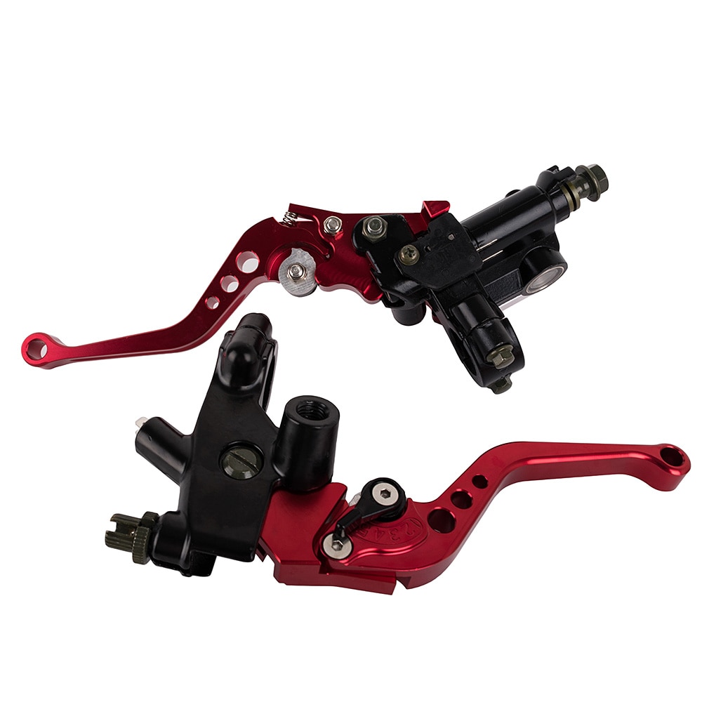 7/8 &quot; 22mm sportssykler justerbar bremseclutchspak med hydraulisk hovedsylinderreservoar til motorsykkeltuning