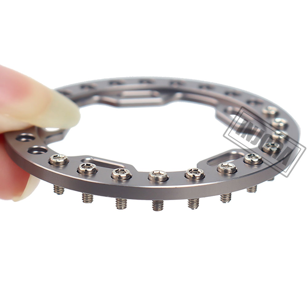 INJORA 4Pcs 52MM Aluminum Alloy 1.9" Wheel Ring for 1/10 RC Crawler Axial SCX10 Traxxas TRX4